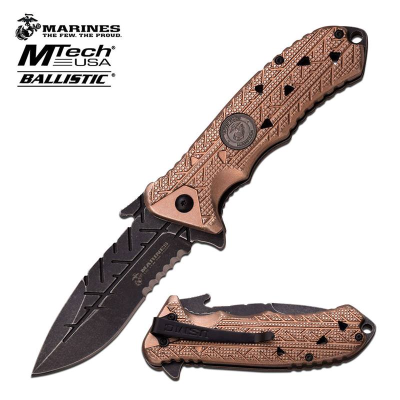 MTech USA US Marines The Few The Proud Spring Assisted Knife - Tophatter's Army Products & Self Defense Collectible Weapons - Tophatter Daily Deals